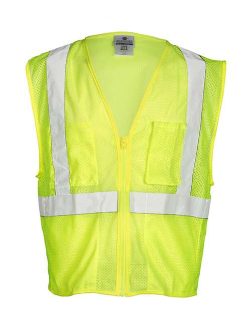 Kishigo Unisex Self Extinguishing Mesh Vest - Kishigo FM419 - 420 Lime M