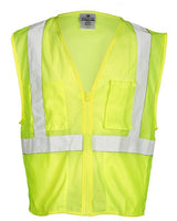Kishigo Unisex Self Extinguishing Mesh Vest - Kishigo FM419 - 420 Lime M