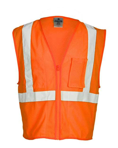 Kishigo Unisex Self Extinguishing Mesh Vest - Kishigo FM419 - 420 Orange M