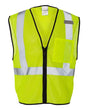 Kishigo Unisex Single Pocket Zipper Mesh Class 2 Vest - Kishigo 1519 - 1520 Lime S/M
