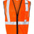 Kishigo Unisex Single Pocket Zipper Mesh Class 2 Vest - Kishigo 1519 - 1520 Orange S/M