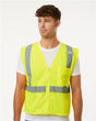 Kishigo Unisex Single Pocket Zipper Mesh Vest - Kishigo 1089 - 1090 Lime M