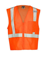 Kishigo Unisex Single Pocket Zipper Mesh Vest - Kishigo 1089 - 1090 Orange M