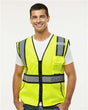 Kishigo Unisex Standard Contrast Vest - Kishigo 1595 - 1598 Lime/ Black M