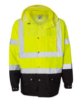 Kishigo Unisex Storm Cover Waterproof Rain Jacket - Kishigo RWJ102 - 103 Lime S/M