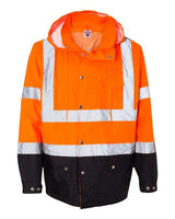 Kishigo Unisex Storm Cover Waterproof Rain Jacket - Kishigo RWJ102 - 103 Orange S/M