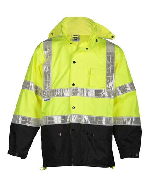 Kishigo Unisex Storm Stopper Pro Rainwear Jacket - Kishigo RWJ100 - 101 Lime S/M