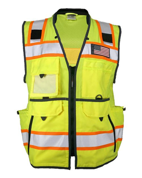 Kishigo Unisex Ultimate Construction Class 2 Vest - Kishigo 1823 Lime S