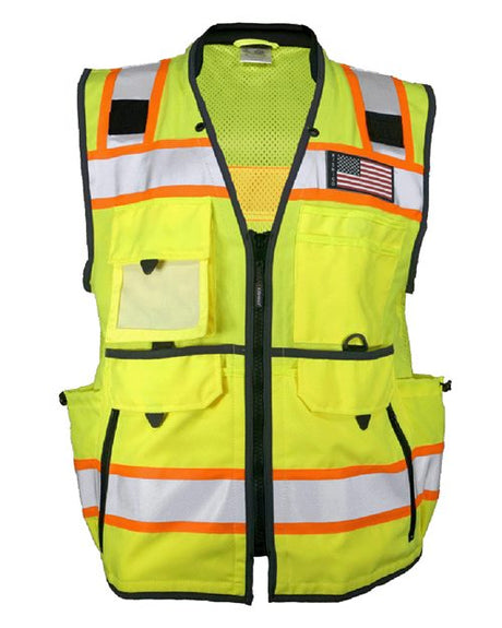Kishigo Unisex Ultimate Construction Class 2 Vest - Kishigo 1823 Lime S