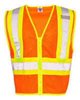 Kishigo Unisex Ultra - Cool™ Contrasting Mesh Vest - Kishigo 1055 - 1056 Orange S