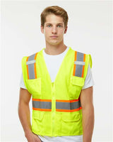 Kishigo Unisex Ultra - Cool™ Multi - Pocket Vest - Kishigo 1195 - 1196 Lime S