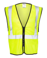 Kishigo Unisex Zippered Mesh Economy Class 2 Vest - Kishigo 1547 - 1548 Lime S/M