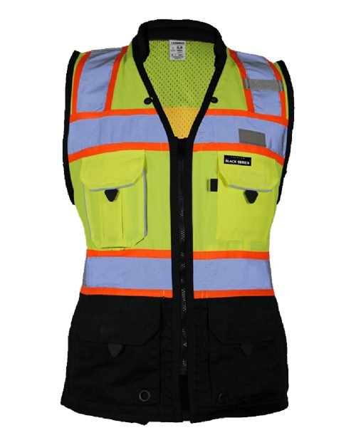 Kishigo Women's Premium Black Series® Heavy Duty Surveyors Vest - Kishigo S5021 - 5022 Lime S