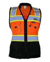 Kishigo Women's Premium Black Series® Heavy Duty Surveyors Vest - Kishigo S5021 - 5022 Orange S