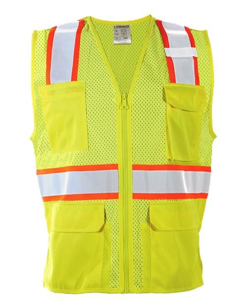Kishigo Women's Standard Vest - Kishigo 1586 Lime/ Orange S