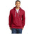 Lace Up Pullover Hooded Sweatshirt Deep Red XS Sweatshirts