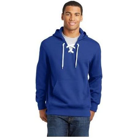 Lace Up Pullover Hooded Sweatshirt True Royal 4XL Sweatshirts