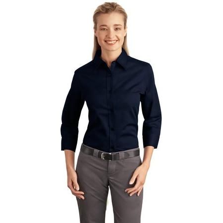 Ladies 3/4 - Sleeve Easy Care Shirt XS True Navy