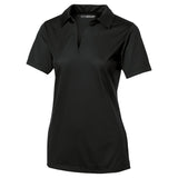 Ladies Active Textured Polo Black X - Small Women's
