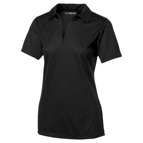 Ladies Active Textured Polo Black X - Small Women's