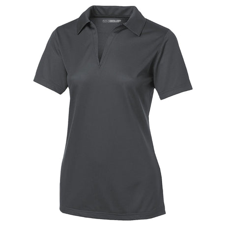 Ladies Active Textured Polo Iron Grey X - Small Women's