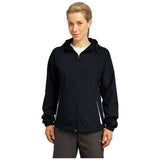 Ladies Colorblock Hooded Jacket 2X - Large Black/White Jackets