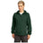 Ladies Colorblock Hooded Jacket X - Small Forest Green/White Jackets