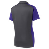 Ladies Colorblock Micropique Sport - Wick Polo X - Small Iron Grey/Purple Polos/Knits