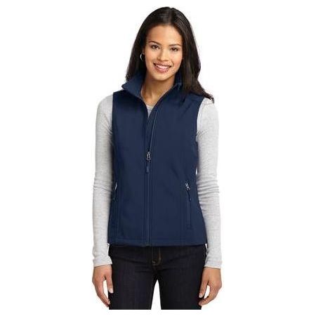 Ladies Core Soft Shell Vest Dress Blue Navy Small Soft Shell Jackets