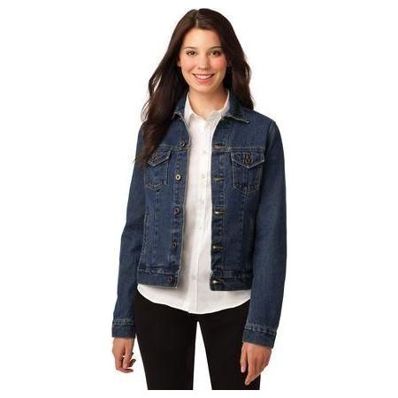 Ladies Denim Jacket Denim Blue 2X - Large Jackets