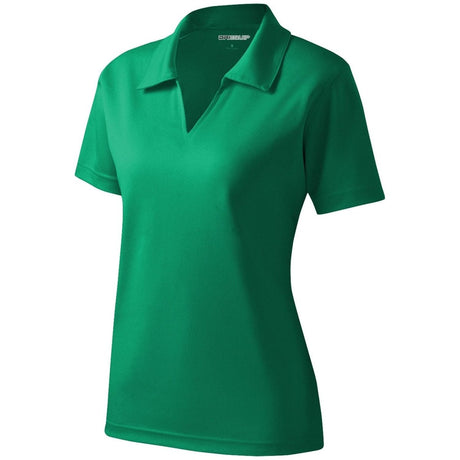 Ladies Dri - Mesh V - Neck Polo Kelly Green X - Small Polos/Knits