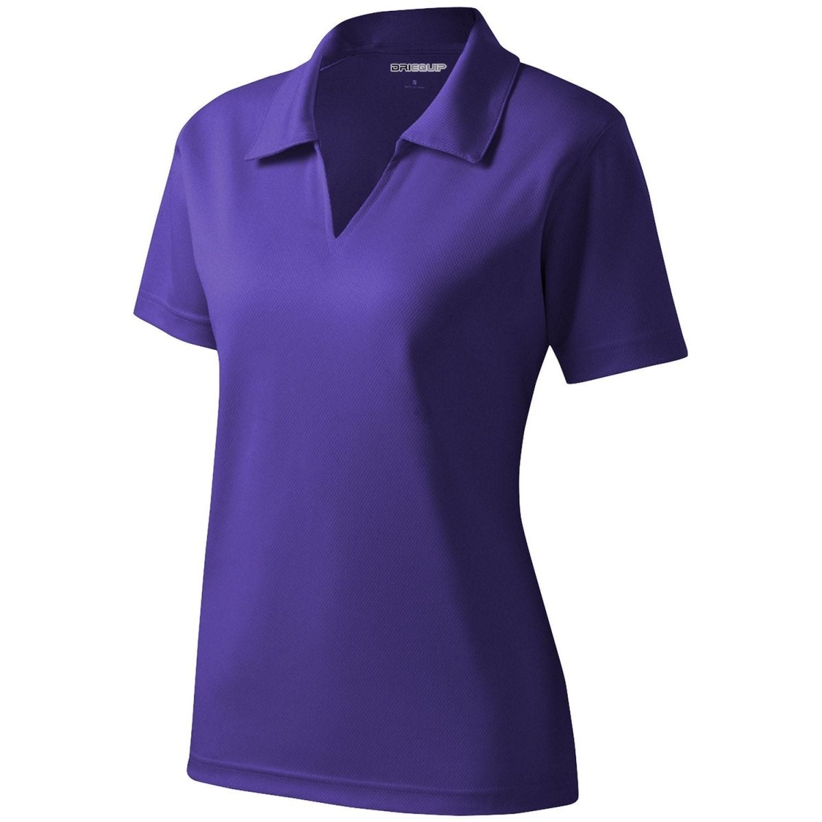 Ladies Dri - Mesh V - Neck Polo Purple X - Small Polos/Knits