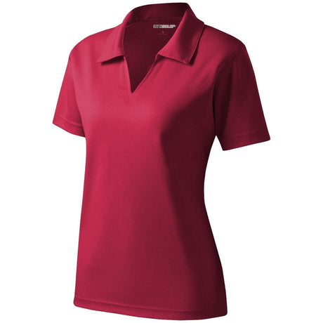 Ladies Dri - Mesh V - Neck Polo Red X - Small Polos/Knits