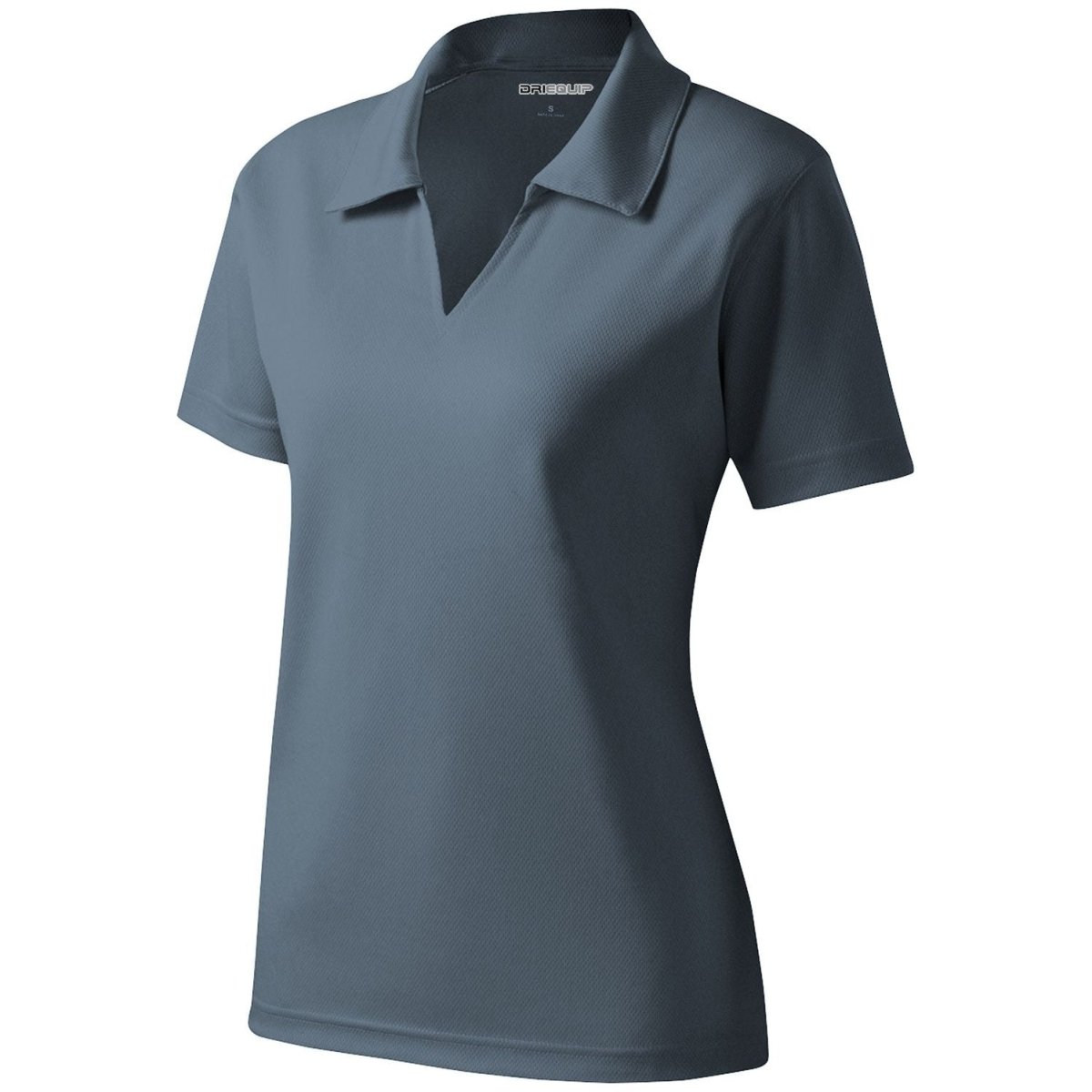 Ladies Dri - Mesh V - Neck Polo Steel X - Small Polos/Knits