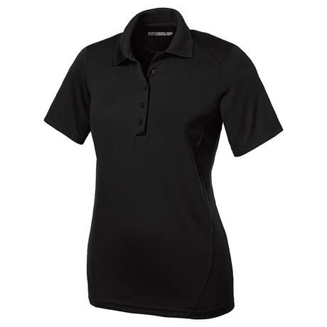 Ladies Dry Zone Raglan Accent Polo X - Small Black Women's