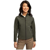 Ladies Glacier Soft Shell Jacket Olive/Chrome 3X - Large Soft Shell Jackets