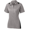 Ladies Heather Colorblock Contender Polo Vintage Heather/Black X - Small Women's
