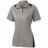 Ladies Heather Colorblock Contender Polo Vintage Heather/Black X - Small Women's