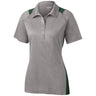 Ladies Heather Colorblock Contender Polo Vintage Heather/Forest Green X - Small Women's