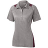 Ladies Heather Colorblock Contender Polo Vintage Heather/Maroon X - Small Women's