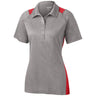 Ladies Heather Colorblock Contender Polo Vintage Heather/True Red X - Small Women's