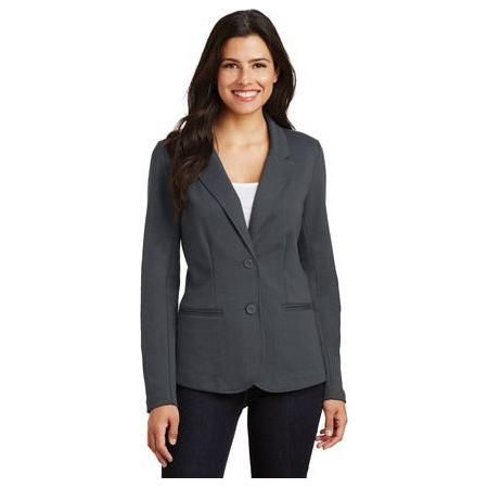 Ladies Knit Blazer 4X - Large Battleship Grey