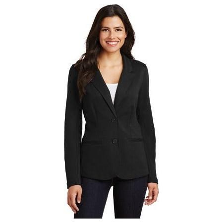 Ladies Knit Blazer Large Black