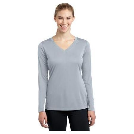 Ladies Long Sleeve Moisture Wicking Athletic Shirts in Sizes XS - 4XL Atomic Blue XS Long Sleeve T-Shirts