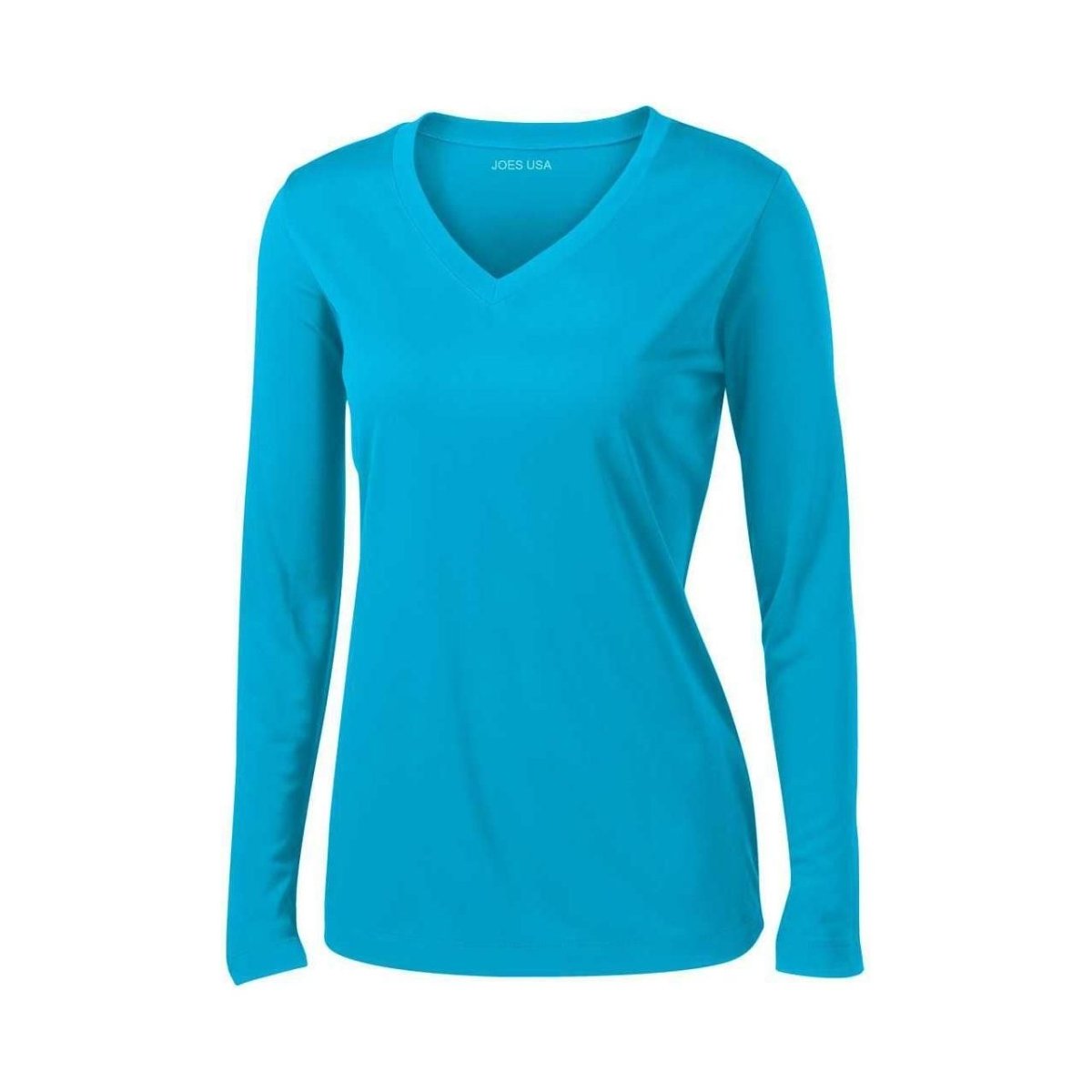 Ladies Long Sleeve Moisture Wicking Athletic Shirts in Sizes XS - 4XL Black XS Long Sleeve T-Shirts