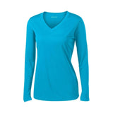 Ladies Long Sleeve Moisture Wicking Athletic Shirts in Sizes XS - 4XL Black XS Long Sleeve T-Shirts