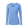 Ladies Long Sleeve Moisture Wicking Athletic Shirts in Sizes XS - 4XL Carolina Blue XS Long Sleeve T-Shirts