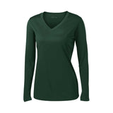 Ladies Long Sleeve Moisture Wicking Athletic Shirts in Sizes XS - 4XL Forest Green XS Long Sleeve T-Shirts