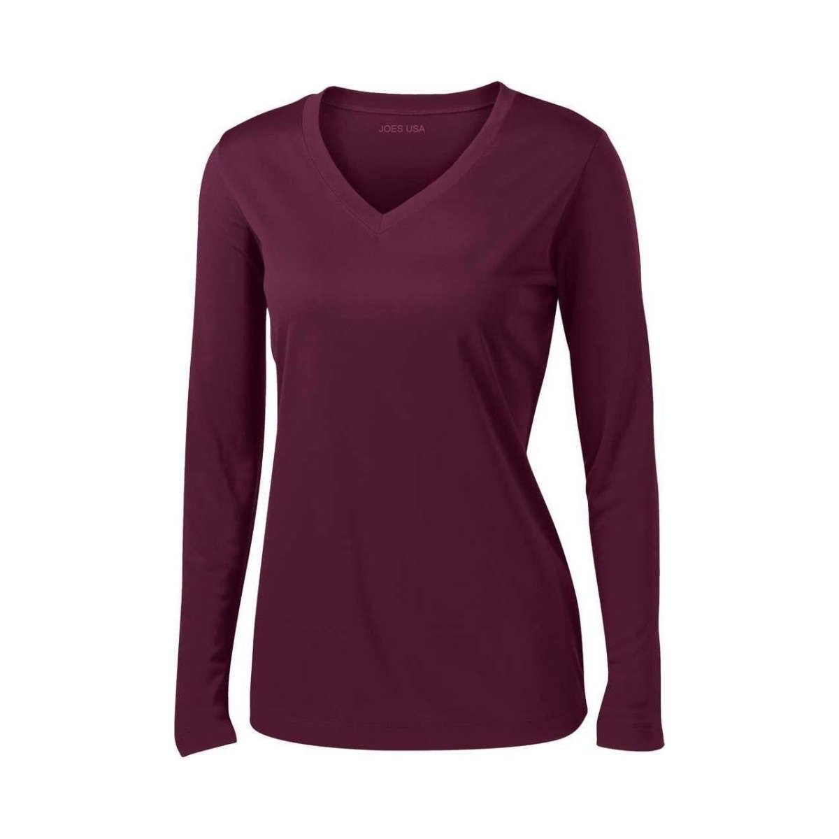 Ladies Long Sleeve Moisture Wicking Athletic Shirts in Sizes XS - 4XL Lime Shock XS Long Sleeve T-Shirts