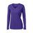 Ladies Long Sleeve Moisture Wicking Athletic Shirts in Sizes XS - 4XL Purple XS Long Sleeve T-Shirts